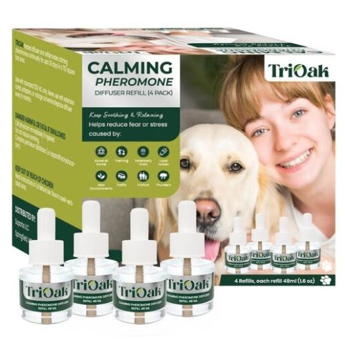 Calming Pheromone Diffuser Refill (4 Pack) – Stress & Anxiety Relief for Dogs