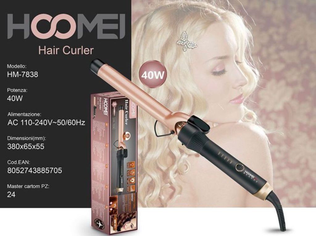 Hoomei HM-7838 Arricciacapelli Facile e Veloce - 40W Ceramica