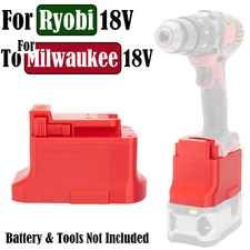 For RYOBI 18V Lithium Battery Convert To For Milwaukee 18V Tools Adapter Only US