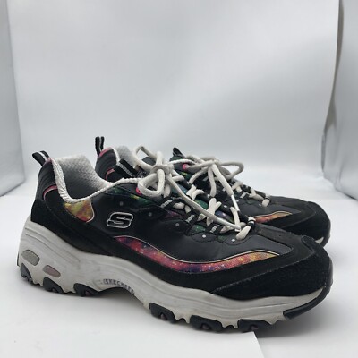 Skechers D'Lites GALAXY FANTASY Memory Foam Women's 10 lace up sneakers  leather