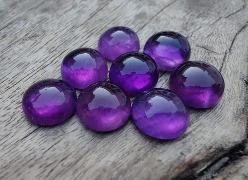 Genuine Natural Purple Amethyst Round Cabs AAA Calibrated Gemstone 3mm-15mm - Imagen 4 de 20