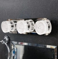 Bubble Effect Bathroom Wall Light Slimline 3x5W LED Willow Chrome - New Boxed