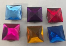 NONY New York Vintage Art Deco Jewel Tone Rainbow Button Cover Set of 6