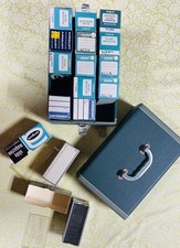 Vintage Argus Carrier Case Plus Lot Of 15 Slide Magazines Airequipt