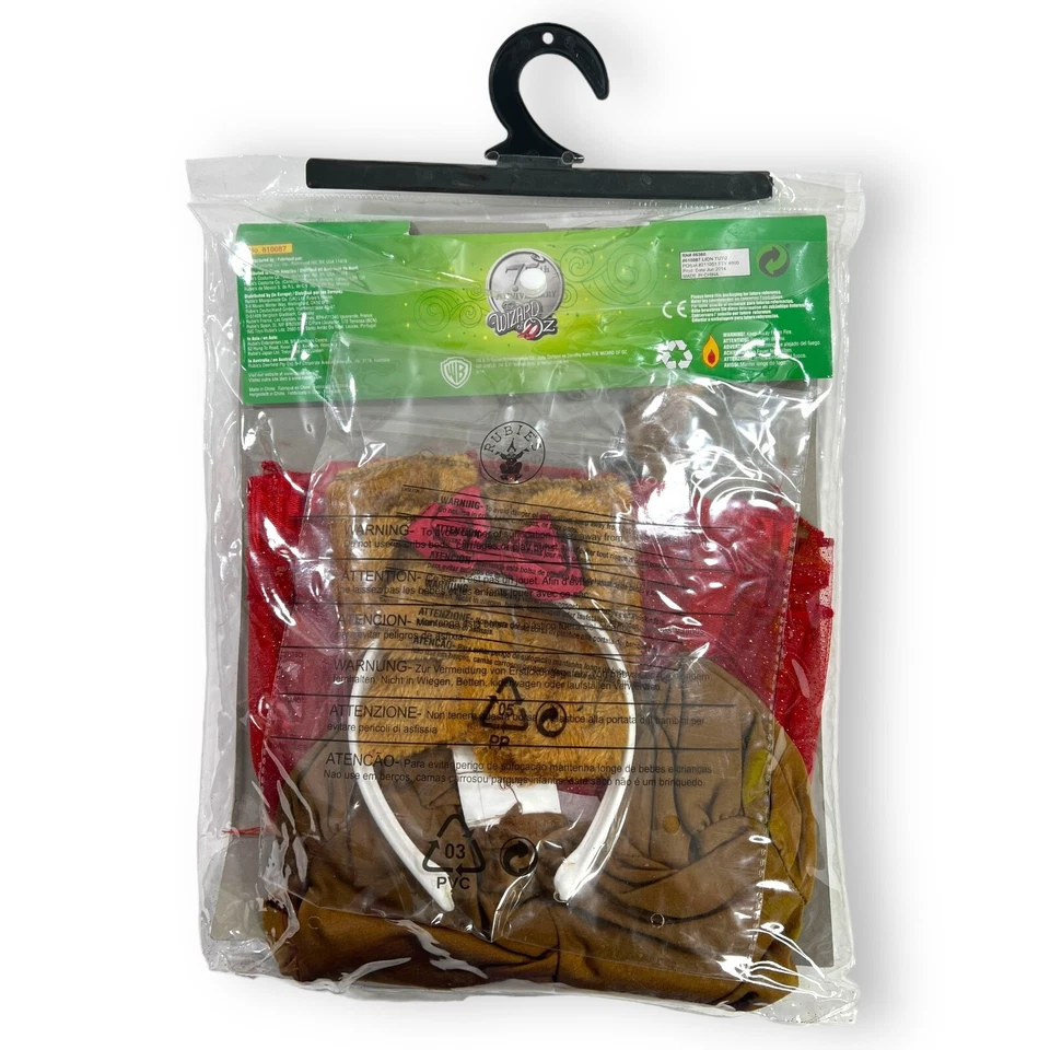 OFFICIAL The Wizard of Oz Cowardly Lion TODDLER SIZE 2-4 Girls Child Costume NEW - Image 3 of 4