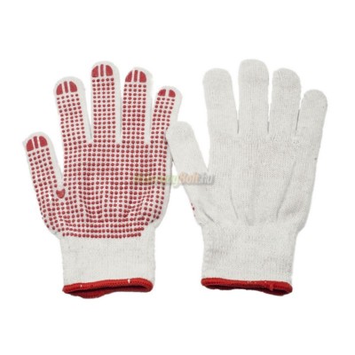 Arbeitshandschuhe/Gartenhandschuhe Doppelstrang gepunktet PALM Mischfaden - groß