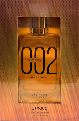 ZIMAYA MONOPOLY 002 EAU DE PARFUM SPRAY UNISEX 3.4 Oz / 100 ml BRAND NEW ITEM!!!