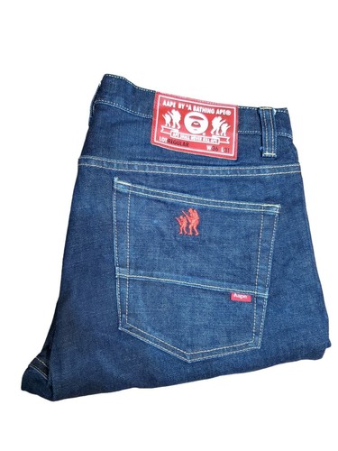 AAPE By A BATHING APE Herren Denim Jeans Größe XL W 36 x L 31 Blau Selvedge - Bild 22 von 22