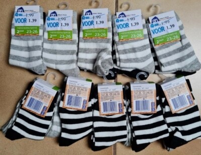 34x Jungen Mädchen Socken Strümpfe 23-26 Söckchen Xxl schwarz Set Kinder Paket