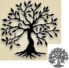 Leaves Tree Metal Die Cuts, Leaves Tree Cutting Dies Cut Stencils Card Paper ...