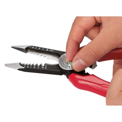 Milwaukee 7,75 pollici stripper filo 6 in 1 pinze strumento ago naso per taglio - Foto 3 di 8