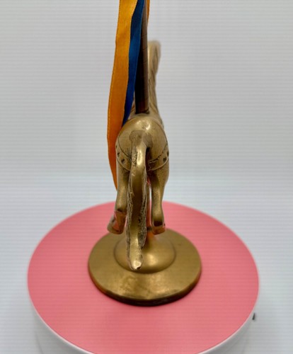 Vintage Brass Carousel Horse Figurine 8”– Made in Korea – Carnival Décor - Picture 5 of 6