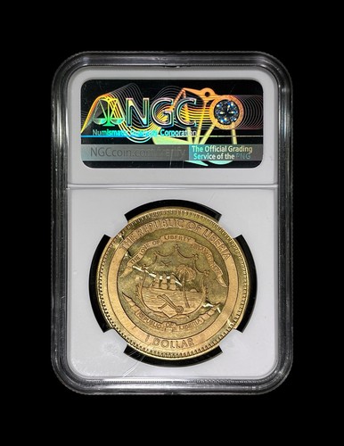 LIBERIA. 2020, 1 Dollar - NGC PF70 - Top Pop 🥇 Brexit, Break-It - Picture 4 of 5