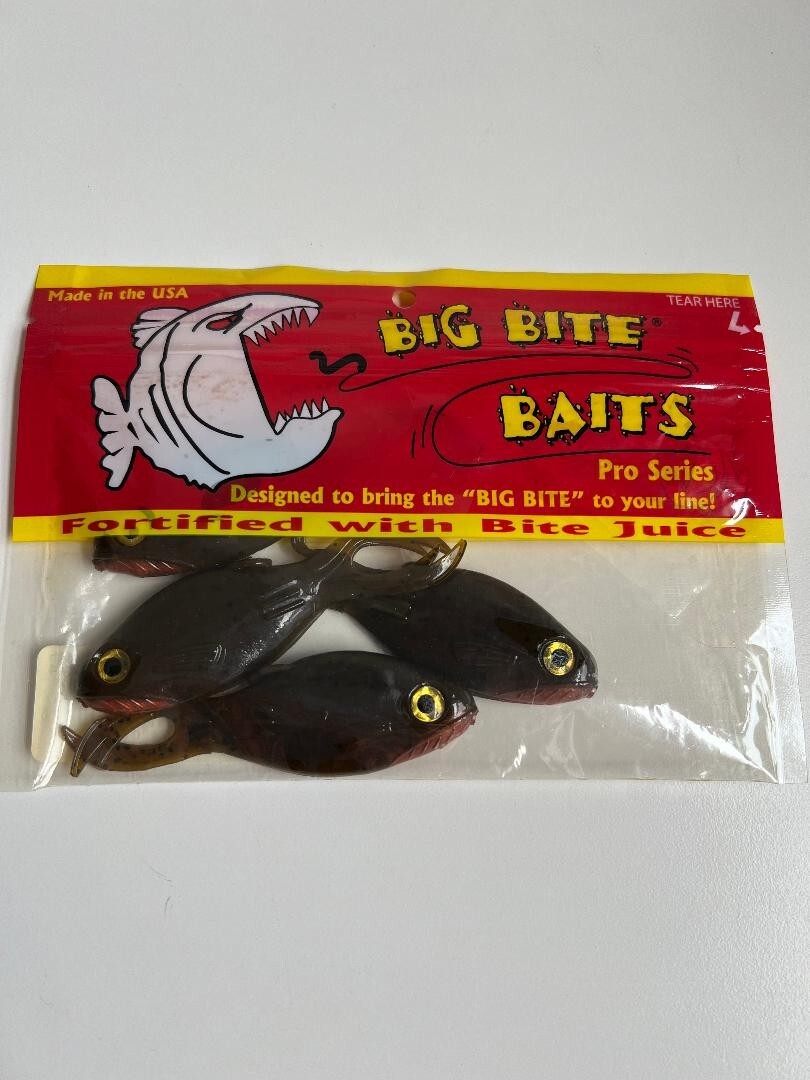 Combo Jig Bass - 3/4 Oz Shakey Head + Big Bite Baits 4 Inch Craw (orange) - NEUF