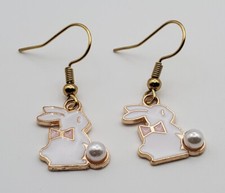 Easter Bunny fishhook earrings