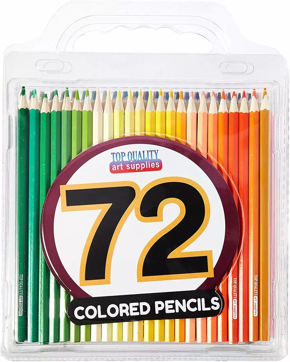 Best Colored Pencils - 72 Coloring Pencil Set With Case - Artist