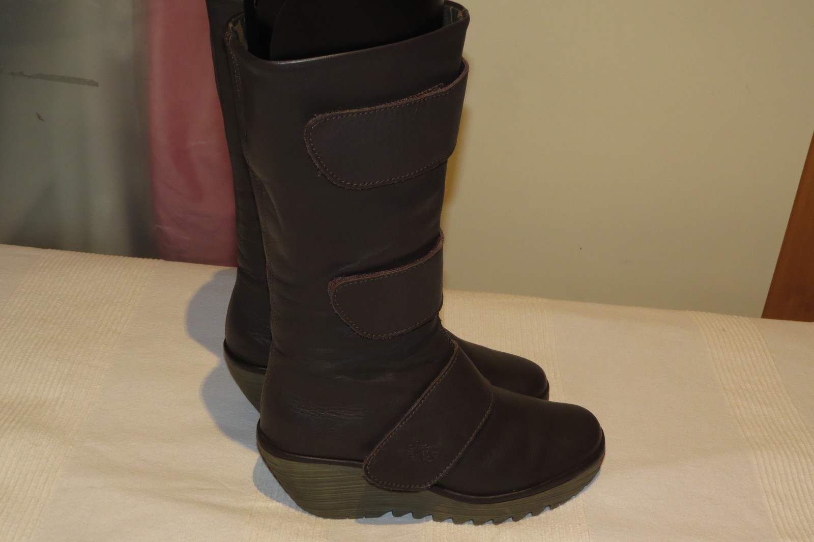 FLY FLY FLY LONDON YEVEN BROWN LEATHER PLATFORM WEDGE KNEE HIGH BOOTS UK 5 EU38 5eb537 FLY FLY FLY LONDON YEVEN BROWN LEATHER PLATFORM WEDGE KNEE HIGH BOOTS UK 5 EU38 5eb537