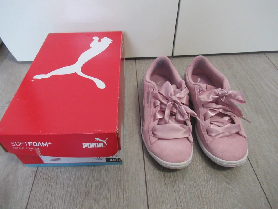 Baskets rose en daim avec lacets rubans soft foam PUMA Taille 37 - Photo 1/4