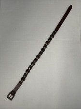 The Limited Women's Size S Brown Genuine Leather Bronze Tone Belt Made In Italy