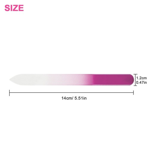 6Pcs Colorful Double-Sided Glass Nail File Set Manicure Pedicure Finger Tools - Picture 8 of 9