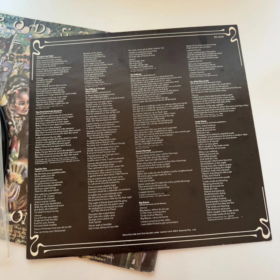 Rod Stewart - A Night On The Town (1976, Vinyl Record) RARE - Image 3 of 4