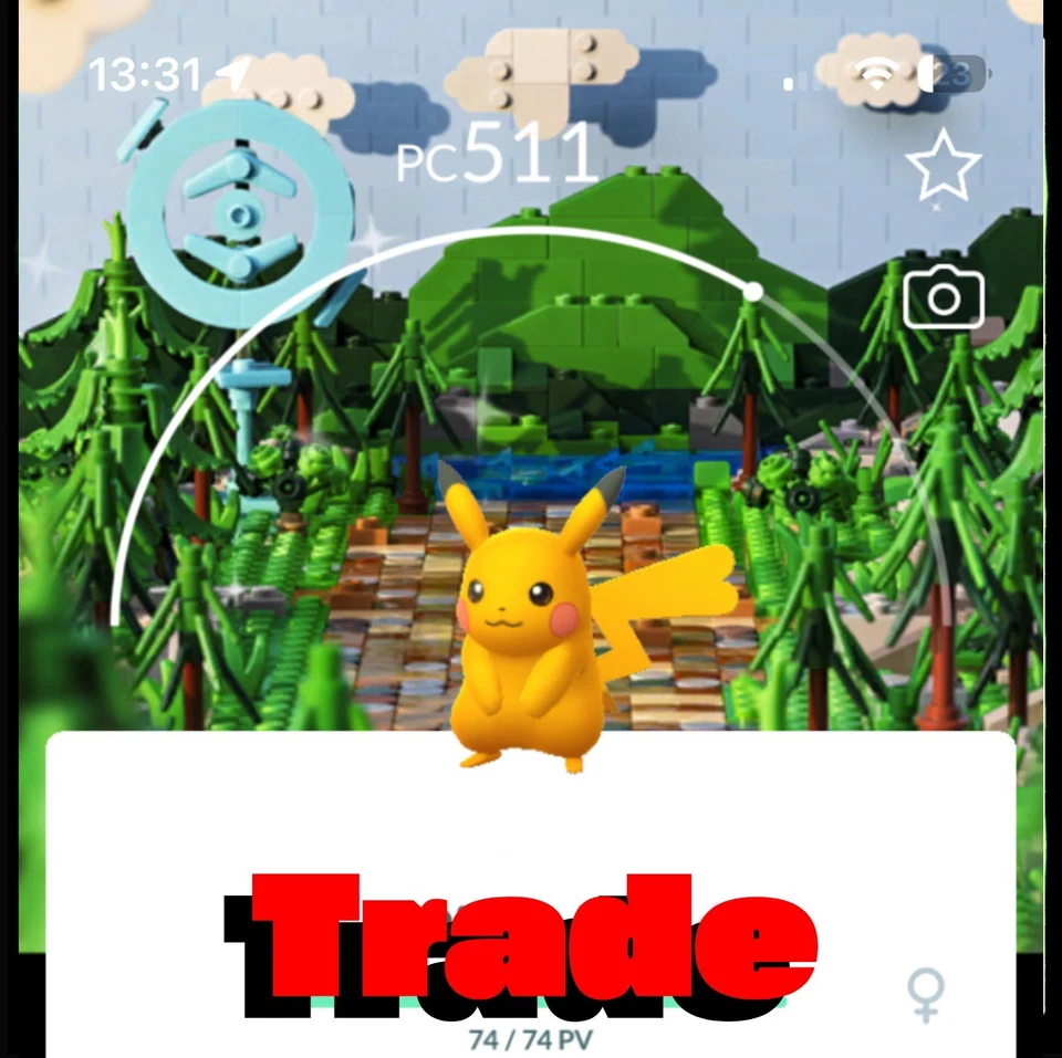Pkmn Go -✨ SHINY Pikachu Lego BKG - 🔄Ultrafriend / Already Catch - Photo 1/4
