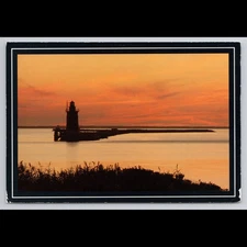 Vintage Coastal Delaware Lighthouse Postcard Unposted Beacon Nautical View