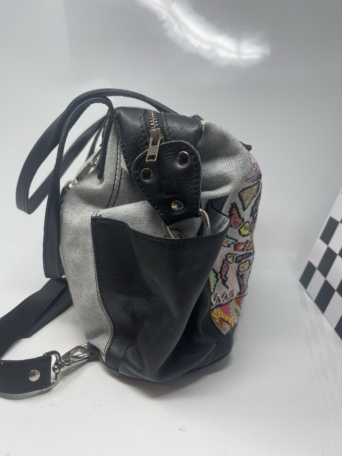 Maria’s Artisan Hardback Backpack CDB Denim Crab … - image 3