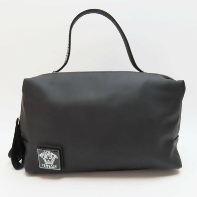 Versace Parfums Perfume Nylon Cosmetic Pouch Travel Handbag Black