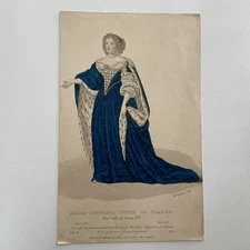 Antique 1835  Engraving of Maria Theresa – Queen of France, Wife of Louis XIV