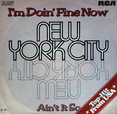 New York City - I'm Doin' Fine Now / Ain't It So 7'' (VG) .