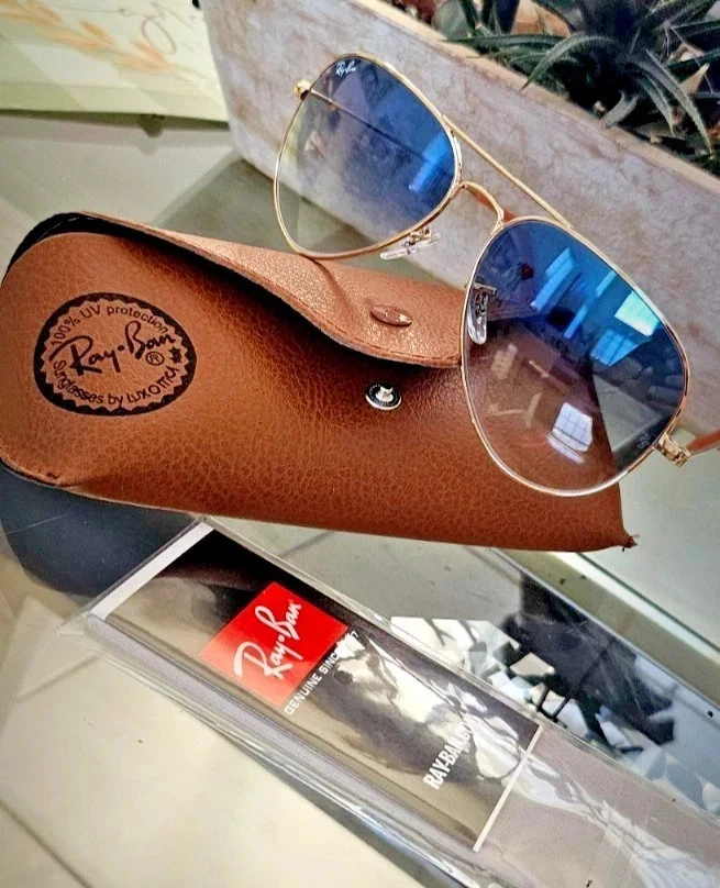 Ray-Ban Blue Aviator Sunglasses for Men for sale - eBay