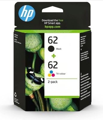 HP 62 Original Druckerpatronen Multipack Schwarz Farbe N9J71AE 2er-Pack Neu