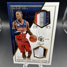 Panini 2013-14 National Treasures Game Gear Duals Bradley Beal Wizards #79 /25
