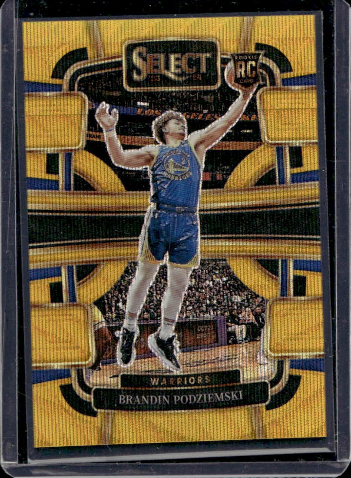 2023-24 Select Brandin Podziemski RC Gold Wave Prizm Concourse #/10 Warriors
