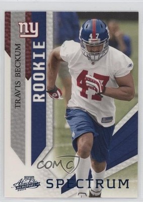 2009 Playoff Absolute Memorabilia Rookie Spectrum Blue 24/75 Travis Beckum v1i