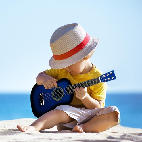 Guitare Jouet Enfant 35,5 Cm – Son Clair, Cordes Douces, Design Réaliste, Apprentissage Musical Pour 3-5 Ans, Plastique Durable