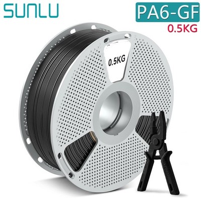 SUNLU 0.5KG Schwarz PA6-GF 3D Drucker Filament 1.75MM Glasfaser Nylon Filament