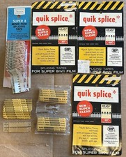 Vintage Splicing Tape Super 8 new Kodak Presstape, Quik Split HP, Sears edit lot