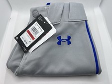 NWT Under Armour UA Utility Piped Boys Baseball Pants YXS Gray/Royal