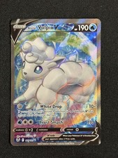 Alolan Vulpix V 173/195 Silver Tempest NM Full Art Pokemon Card