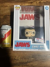 Funko POP! VHS Covers JAWS Chief Brody  NIB WITH BONUS BEER CAN