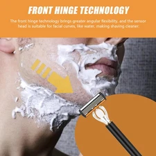 Portable Men Razors Long Handle Manual Shaver Double Layer Safety Razor