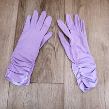 Vintage 50s 60s Dusty Pink Dress Gloves Formal Embroidered Mad Men Pinup 7 1/2  