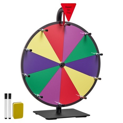 VEVOR Glücksrad Drehrad 305mm mit Ständer 10 Slots Gewinn Roulette Prize Wheel
