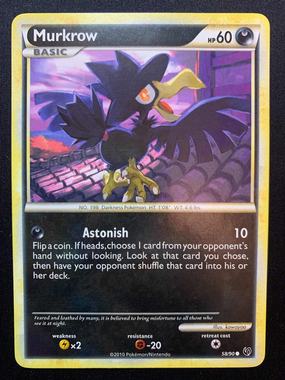MURKROW - 58/90 - UNDAUNTED - POKEMON CARD - LP