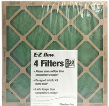  4 Filters , 14" X 20" X 1" Precisionaire Nested Glass Air Filter  2 PACK 