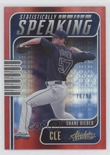 2021 Panini Absolute Statistically Speaking Spectrum Red 76/99 Shane Bieber 0km2