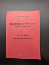 Buch Buchfahrplan Heft 2 Ga Deutsche Bundesbahn 1977 BD Hamburg 