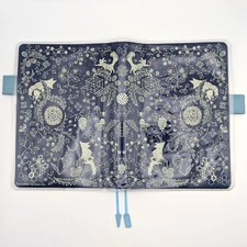 Hobonichi Cover Colors Dolphin Blue A5 w/Cover on Cover Fox Path Rieko Oka